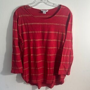 Tommy Bahama Red Long Sleeve Tee for Casual Elegance